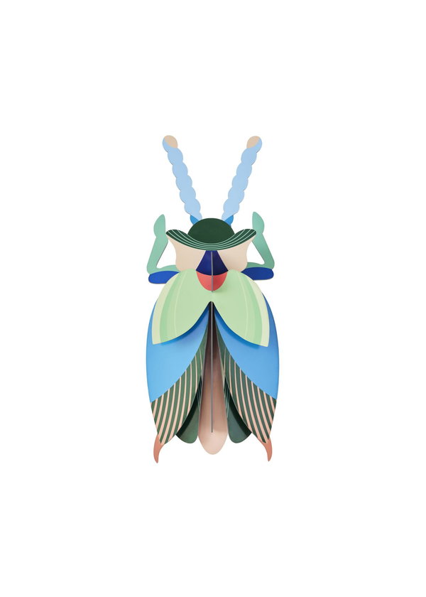 Arte de papel 3D 'Bluewing Beetle'