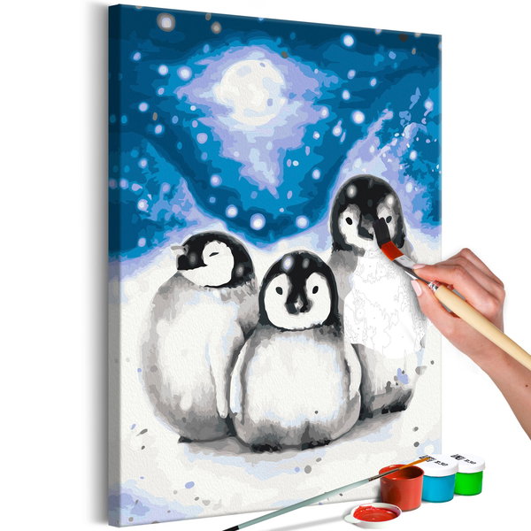 Dipingere con i numeri 'Three Penguins'