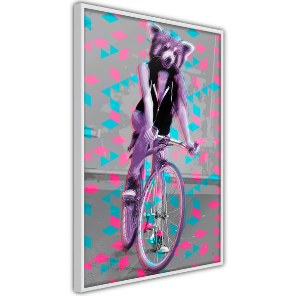 Poster 'Raccoon On The Bike'