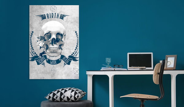 Kunstdruck auf Leinwand 'Life Is Brutal Vertical'