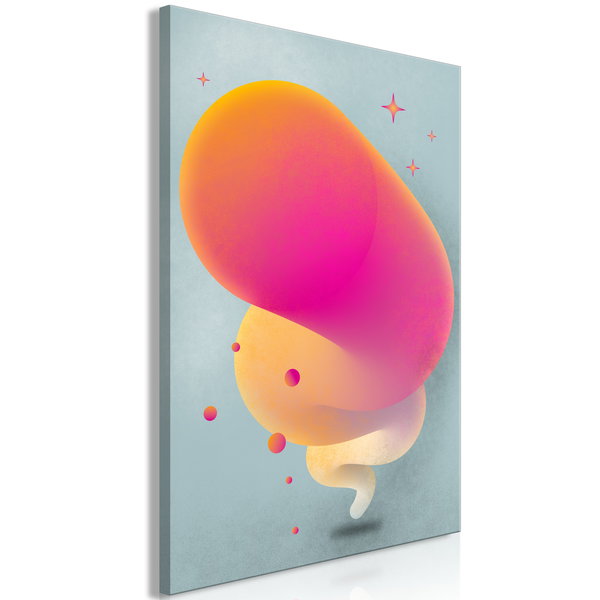 Kunstdruk op canvas 'Pink Streak Vertical'