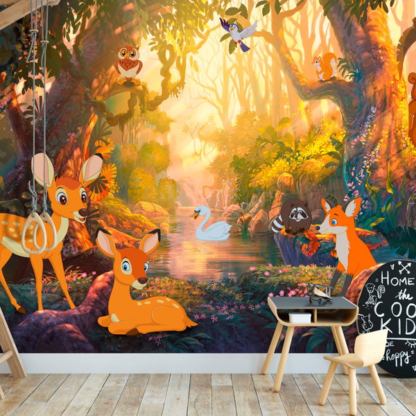 Papier peint autocollant 'Animals in the Forest'