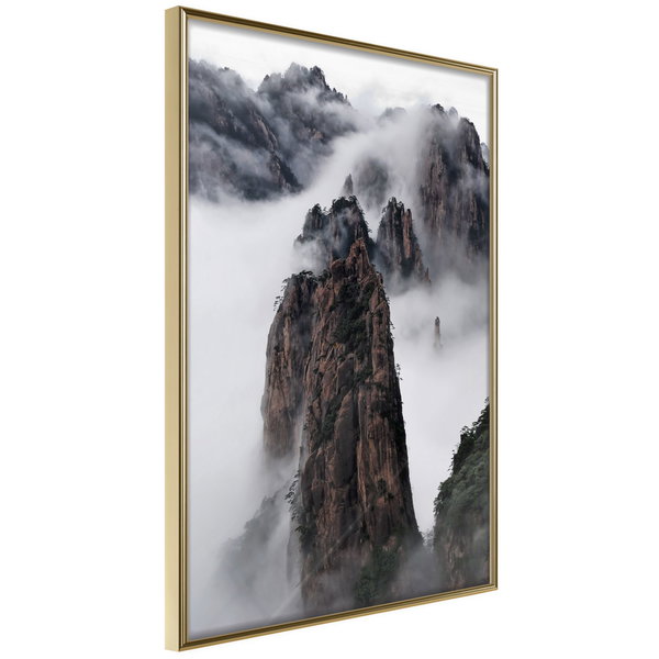 Poster 'Clouds Pierced by Mountain Peaks'
