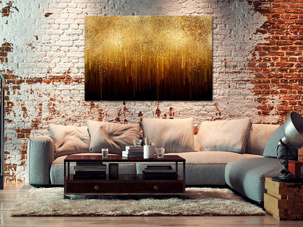 Kunstdruck auf Leinwand 'Golden Expansion Wide'