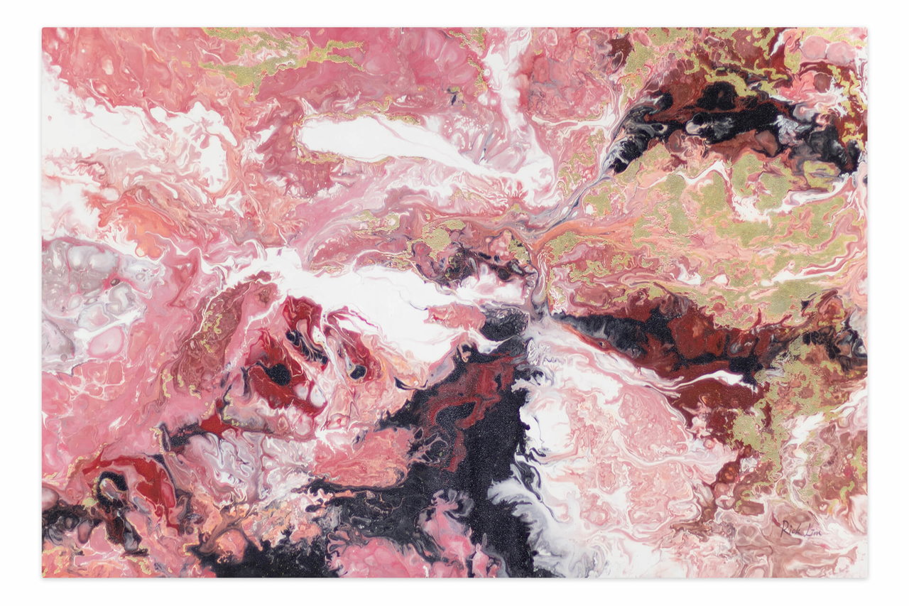 Schilderij 'Enchanted Scenery' | Handgeschilderd unicum 180x120cm in de ruimte.