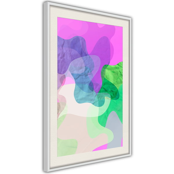 Poster 'Colourful Camouflage (Pink)'
