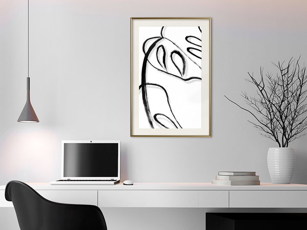 Poster 'Painted Monstera Leaf'