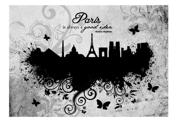 Papier peint 'Paris is always a good idea - black and white'