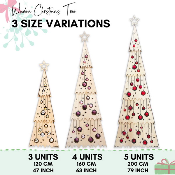 Hölzerner Weihnachtsbaum 'Festive 5 Unit'