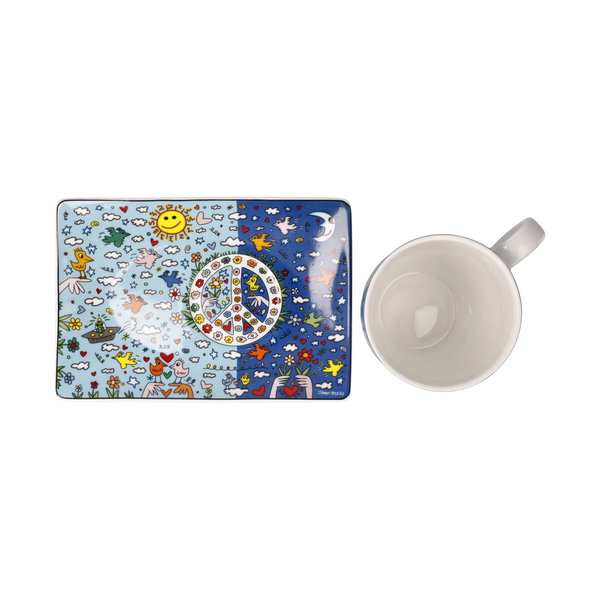 Goebel Becher mit Untertasse 'Give Peace a Chance'