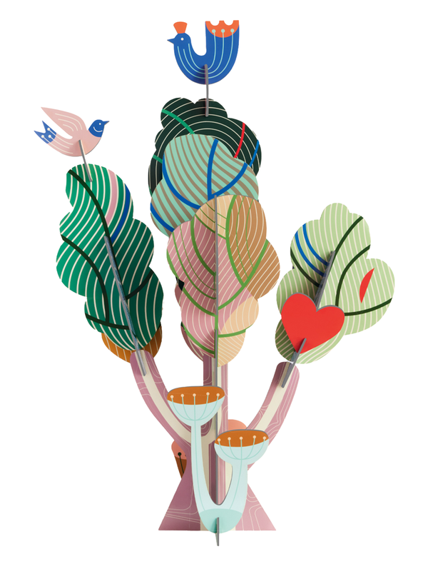Paper Sculpture 'Colorful Tree Art'