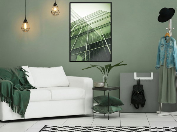 Poster 'Steel and Glass (Green)'