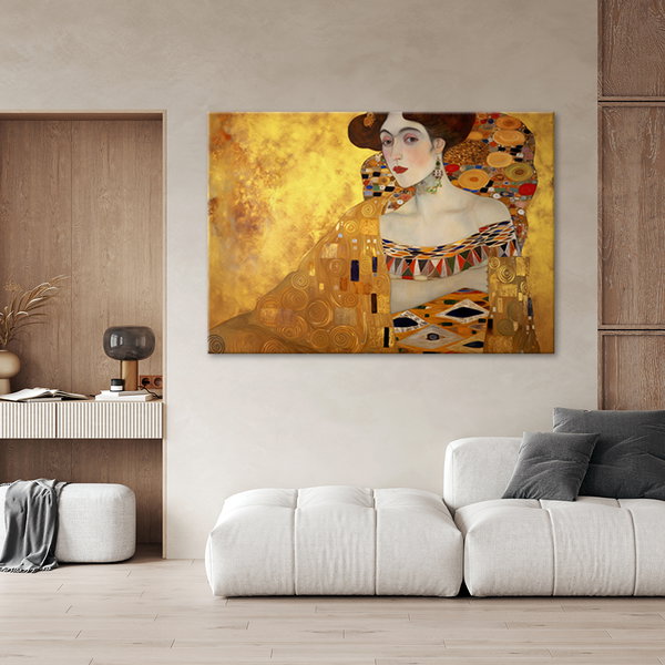 Kunstdruck auf Leinwand 'Klimt's Golden Muse'
