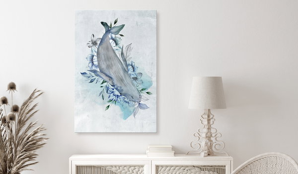 Kunstdruck auf Leinwand 'Mrs. Whale Vertical'