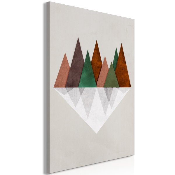 Imprimare de artă pe pânză 'Symmetrical Land Vertical'