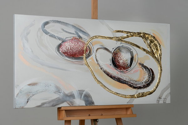 Handgemaltes Gemälde 'Hovering Spheres' 120x60cm | inkl. Echtheitszertifikat