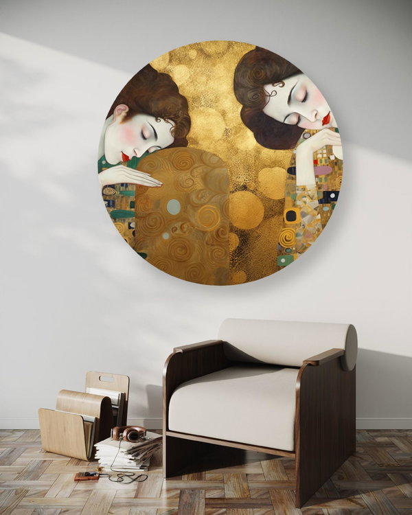 Rundes Bild 'Dreams in Gold'