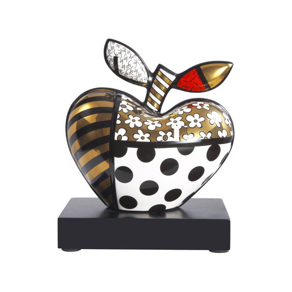 Porzellan Figur 'Golden Big Apple' von Romero Britto 11x18x14cm