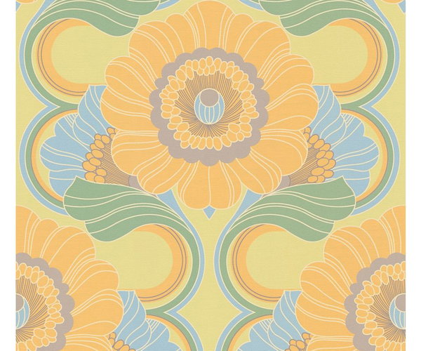 Papier peint 'Retro Bloom' 53x850cm