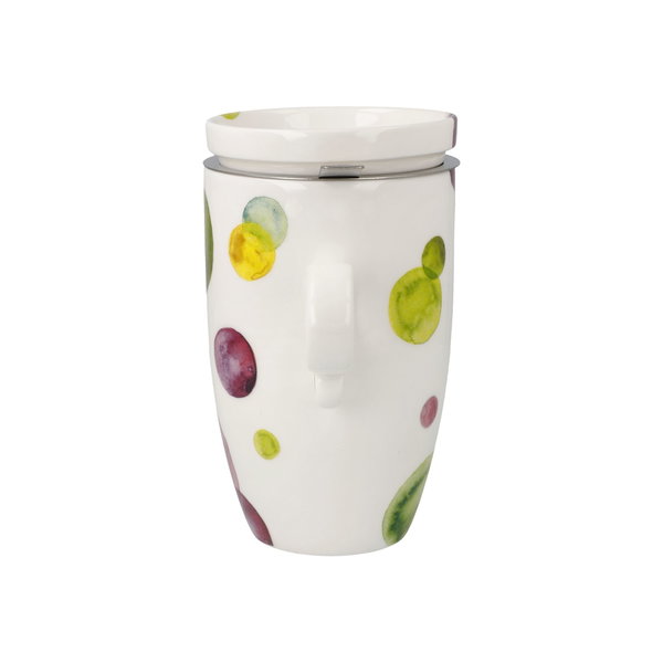 Goebel Teetasse mit Sieb und Deckel 'Colori Mix'