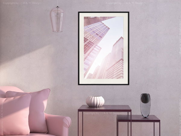 Poster 'Steel and Glass (Pink)'