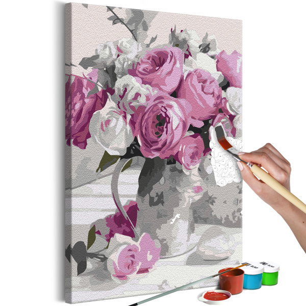Peinture par numéros adultes 'Pink Bouquet'