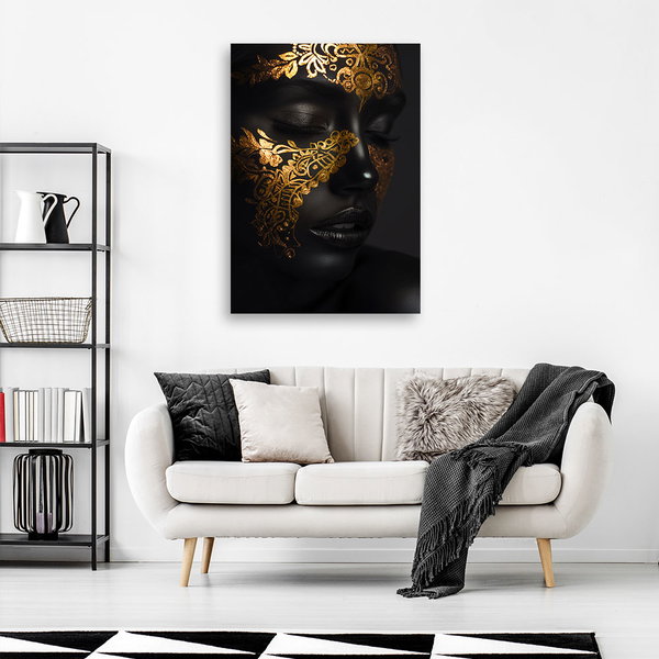Kunstdruck auf Leinwand 'Golden Elegance 10'