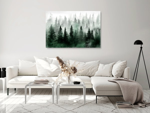 Művészeti nyomatok 'Scandinavian Foggy Forest Wide'