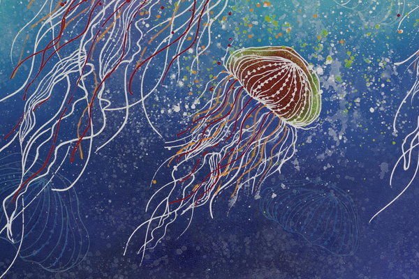 Großzügig aufgetragene Farben