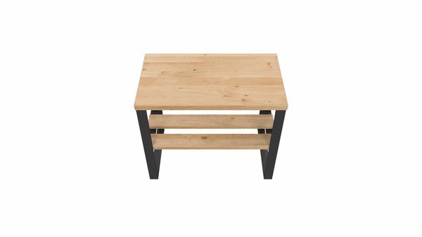 Zusammenspiel aus warmen Holz und kühlen Stahl