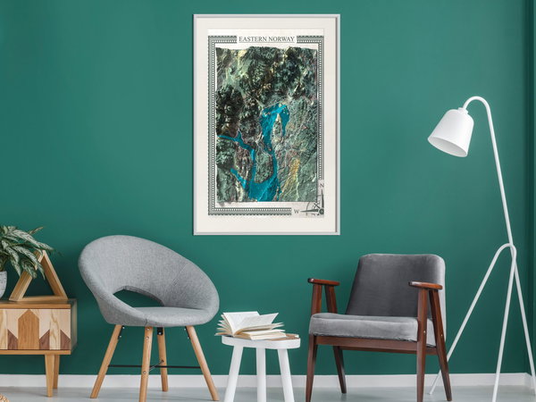 Poster 'Raised Relief Map: Eastern Norway'