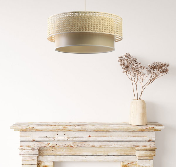 Pendelleuchte 'Rattan Lacey Warm 1'