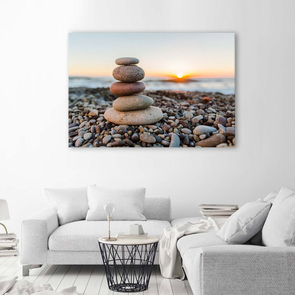 Kunstdruck auf Leinwand 'Pebble Zen'
