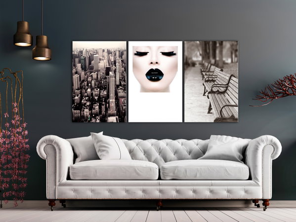Kunstdruck auf Leinwand 'Faces of City (3-teilig)'
