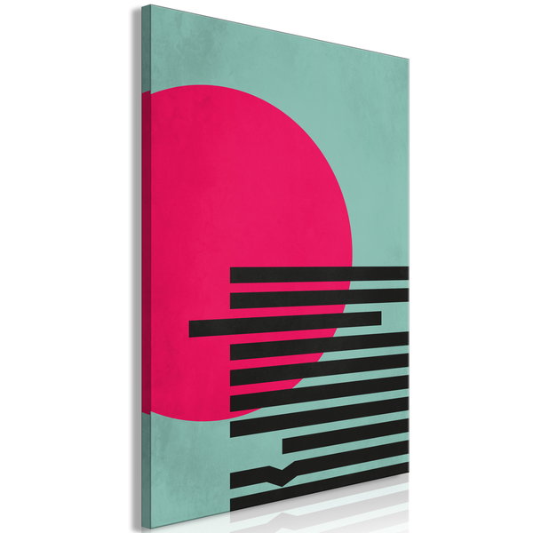 Kunstdruk op canvas 'Pink Sun Vertical'