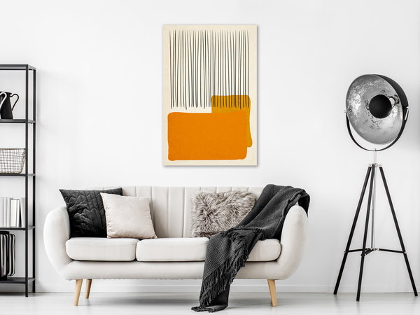 Kunstdruck auf Leinwand 'Rain on the Beach Vertical'