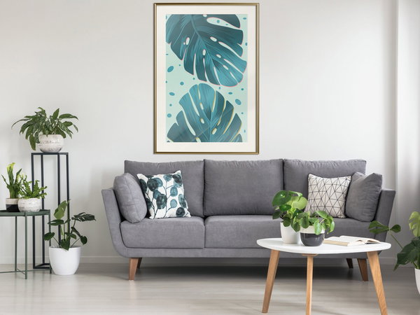 Poster 'Dewy Leaves'