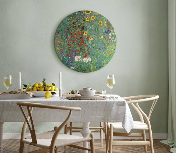 Rundes Bild 'Klimt's Sunflowers'