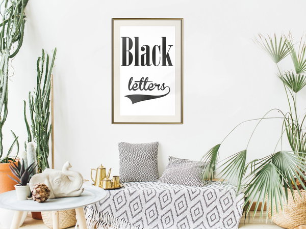 Poster 'Black Letters'