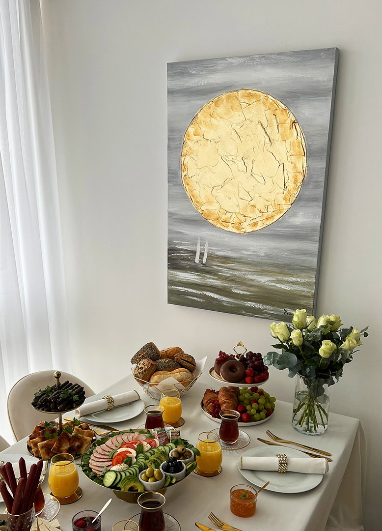 Handgemaltes Gemälde 'Gold of the Dawn' 60x90cm | inkl. Echtheitszertifikat