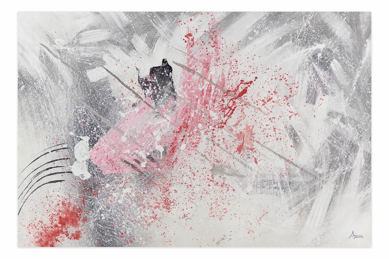 Schilderij 'Imposing Dynamic' | Handgeschilderd unicum 180x120cm komt in de ruimte goed tot zijn recht.