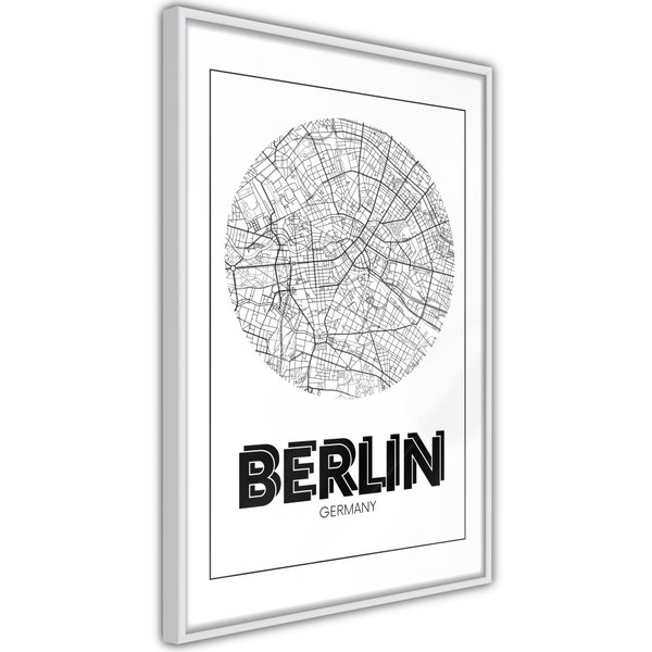 Poster 'City Map: Berlin (Round)'
