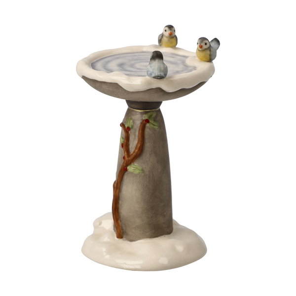 Porzellan Figur 'Winterliches Vogelbad' von Goebel 6x8,5x7cm