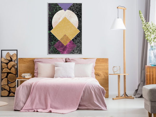 Poster 'Squares and Circle'