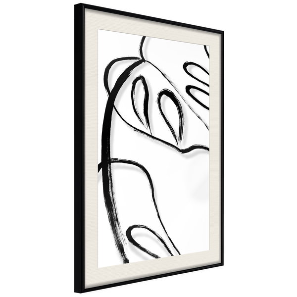 Poster 'Painted Monstera Leaf'