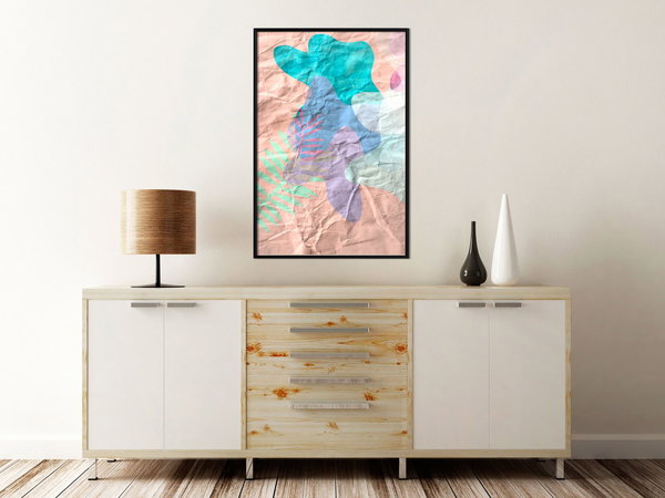 Poster 'Colourful Camouflage (Peach)'