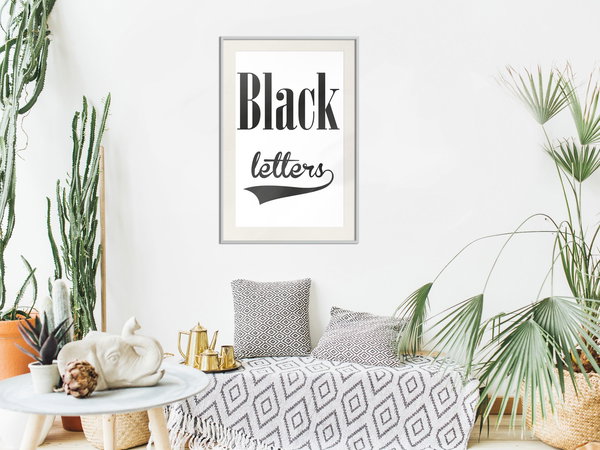 Poster 'Black Letters'
