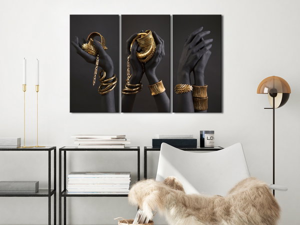 Kunstdruck auf Leinwand 'Midass Touch (3-teilig)'
