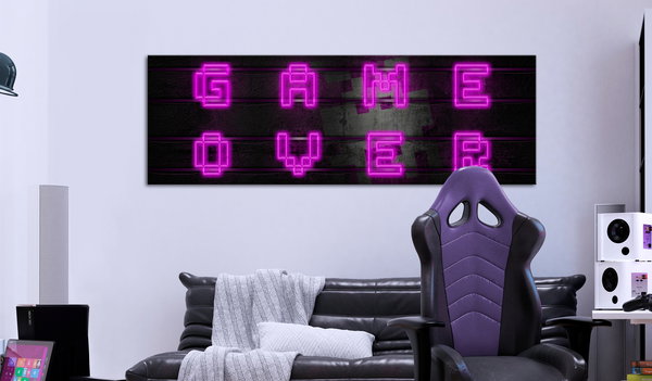 Kunstdruck auf Leinwand 'Pink Neon Narrow'