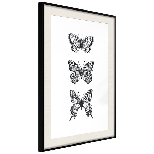 Poster 'Three Butterflies'